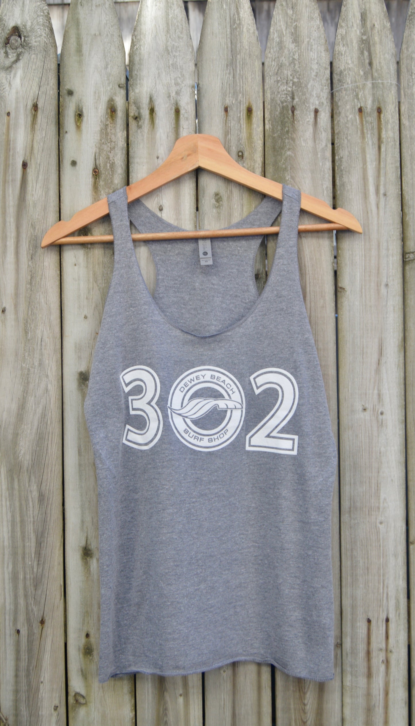 302 Racerback- Heather Grey