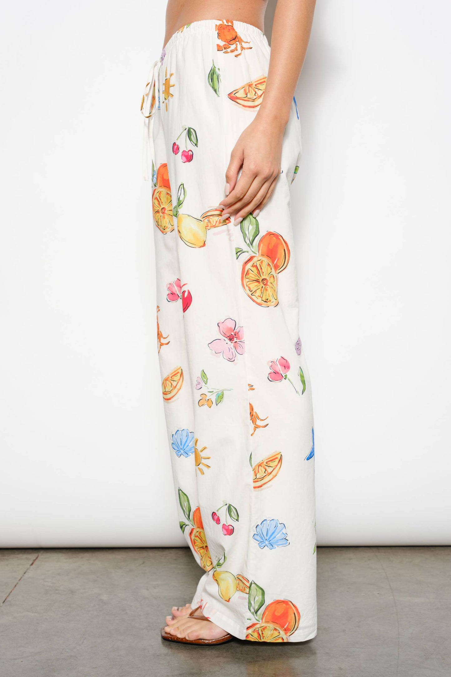 Summer Print Drawstring Pants