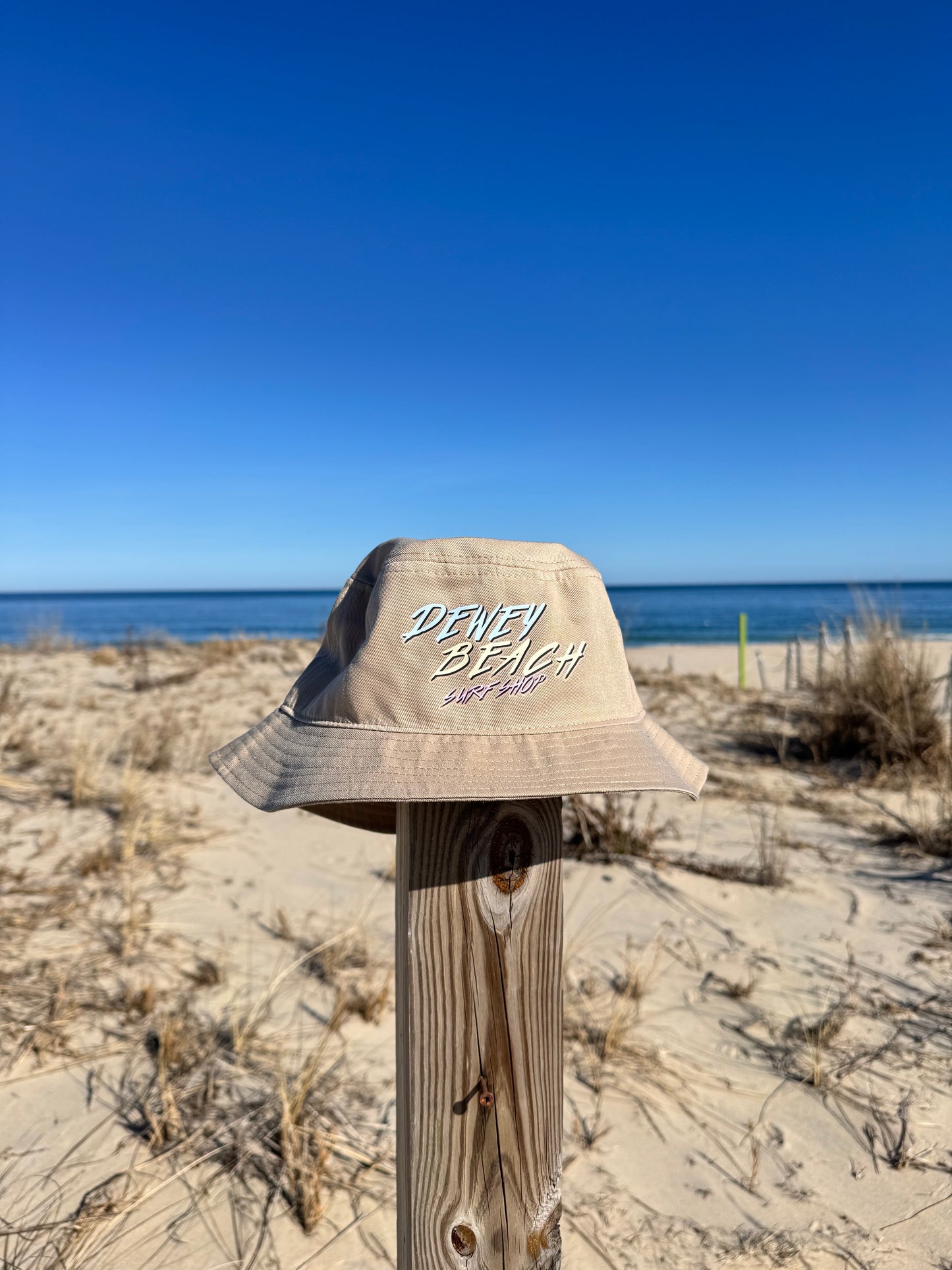 Dewey Beach Surf Shop Bucket Hat- Sand
