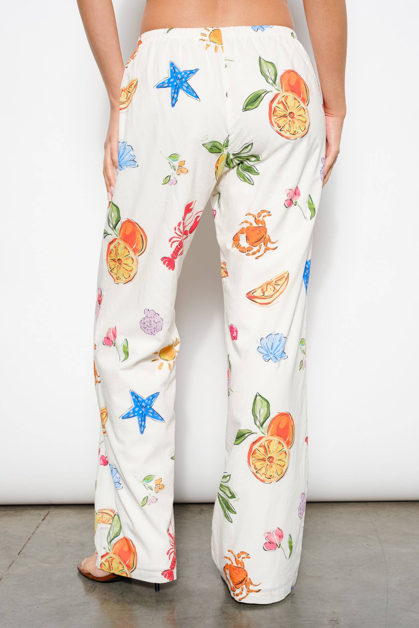 Summer Print Drawstring Pants