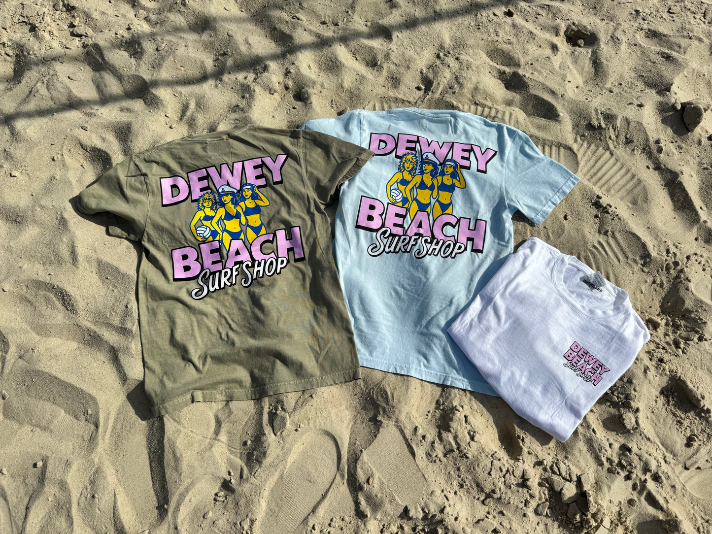 Dewey Beach Babes Tee- White