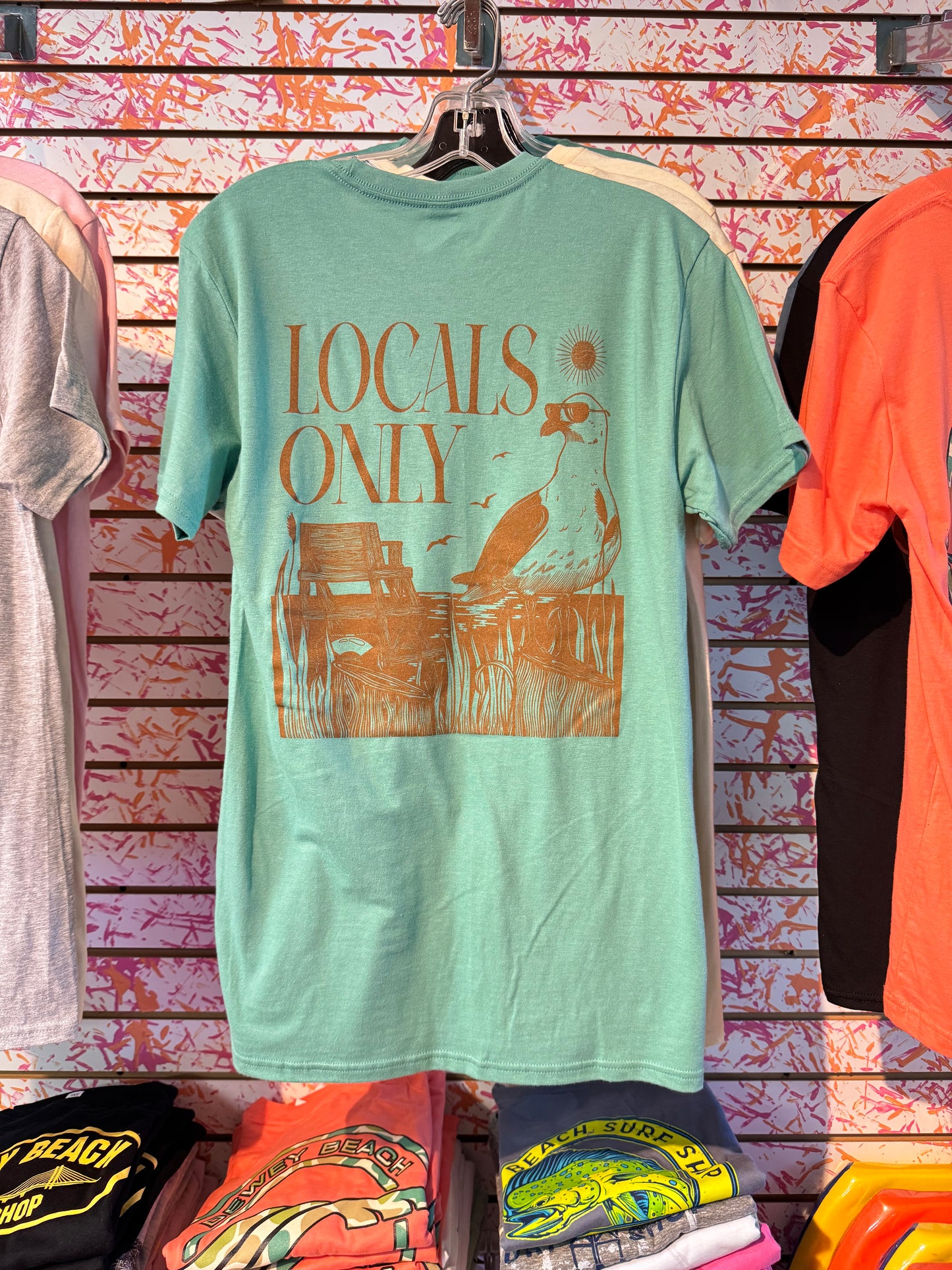 Locals Only Tee- Seafoam