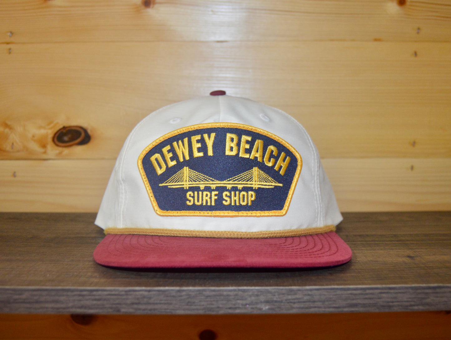 Cream/Maroon/Gold Rope Bridge Hat