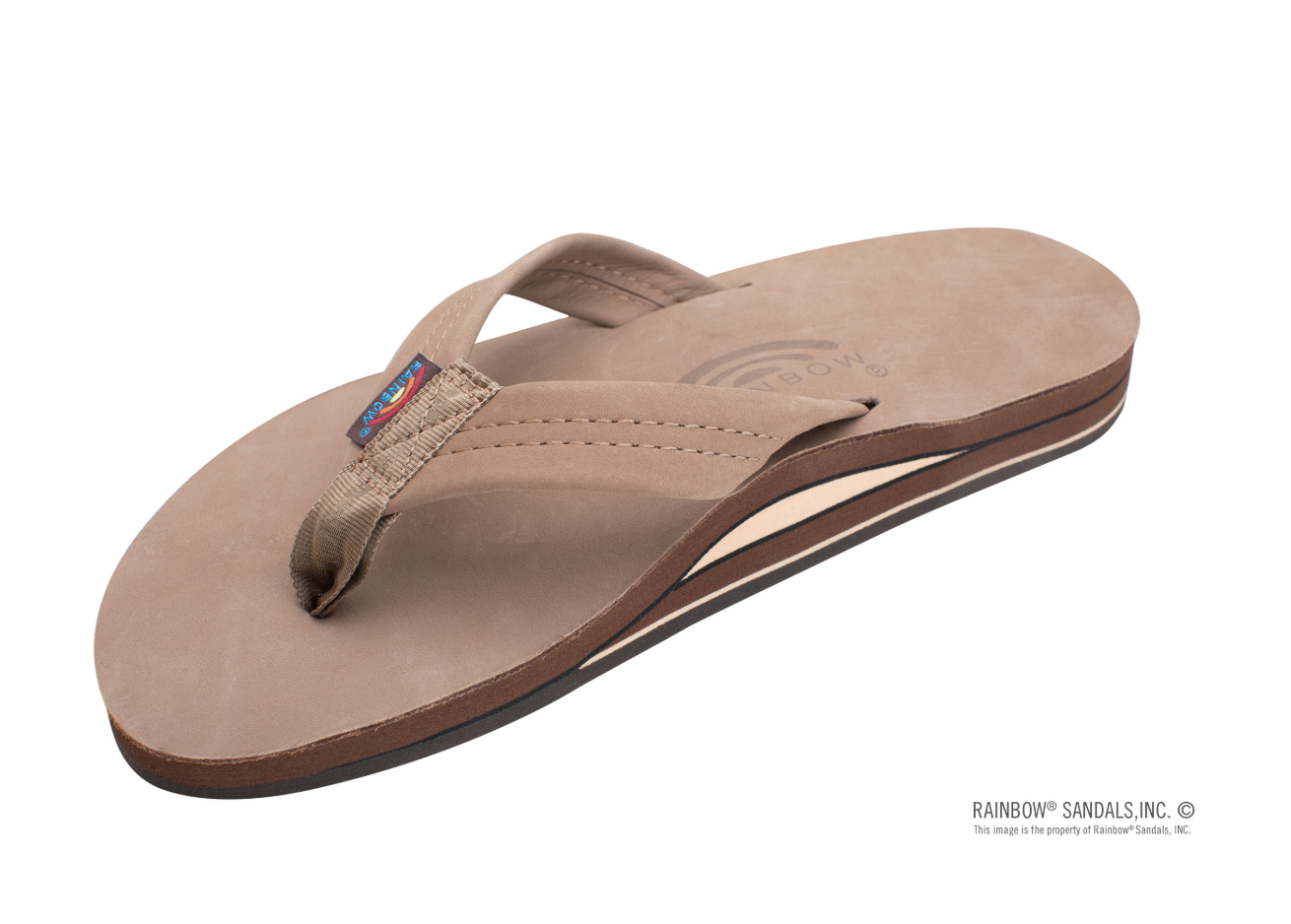 Men's Premier Leather Dark Brown Double Layer Arch Rainbows