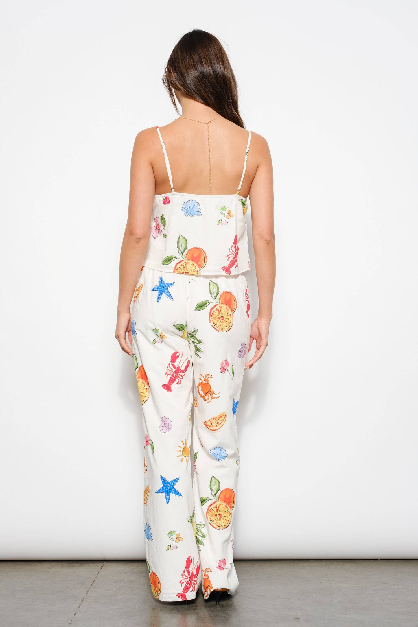 Summer Print Drawstring Pants