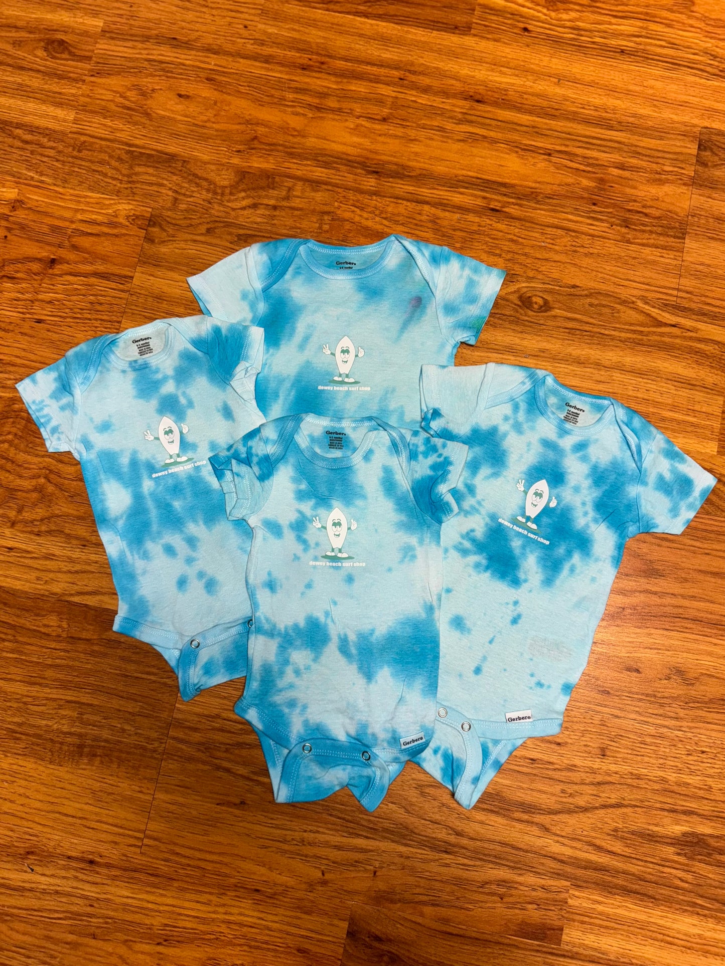 Baby Onesie- Baby Blue Tie Dye