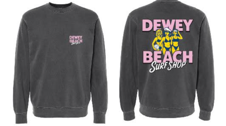 Beach Babes Crewneck- Charcoal