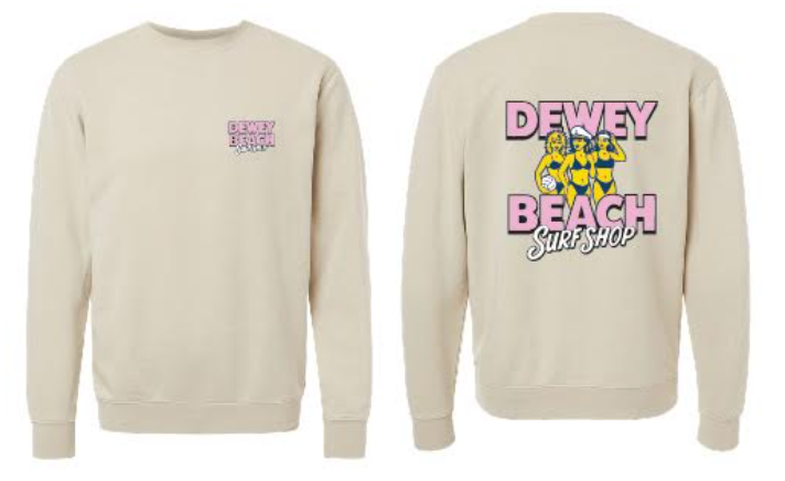 Beach Babes Crewneck- Ivory