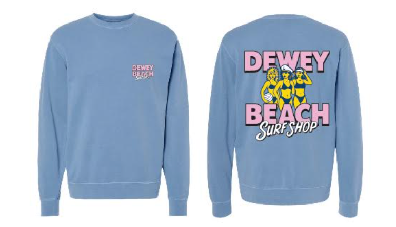 Beach Babes Crewneck- Light Blue
