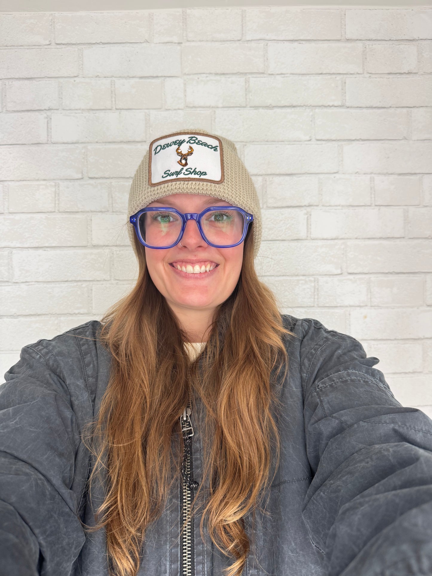 Deer Logo Beanie- Birch