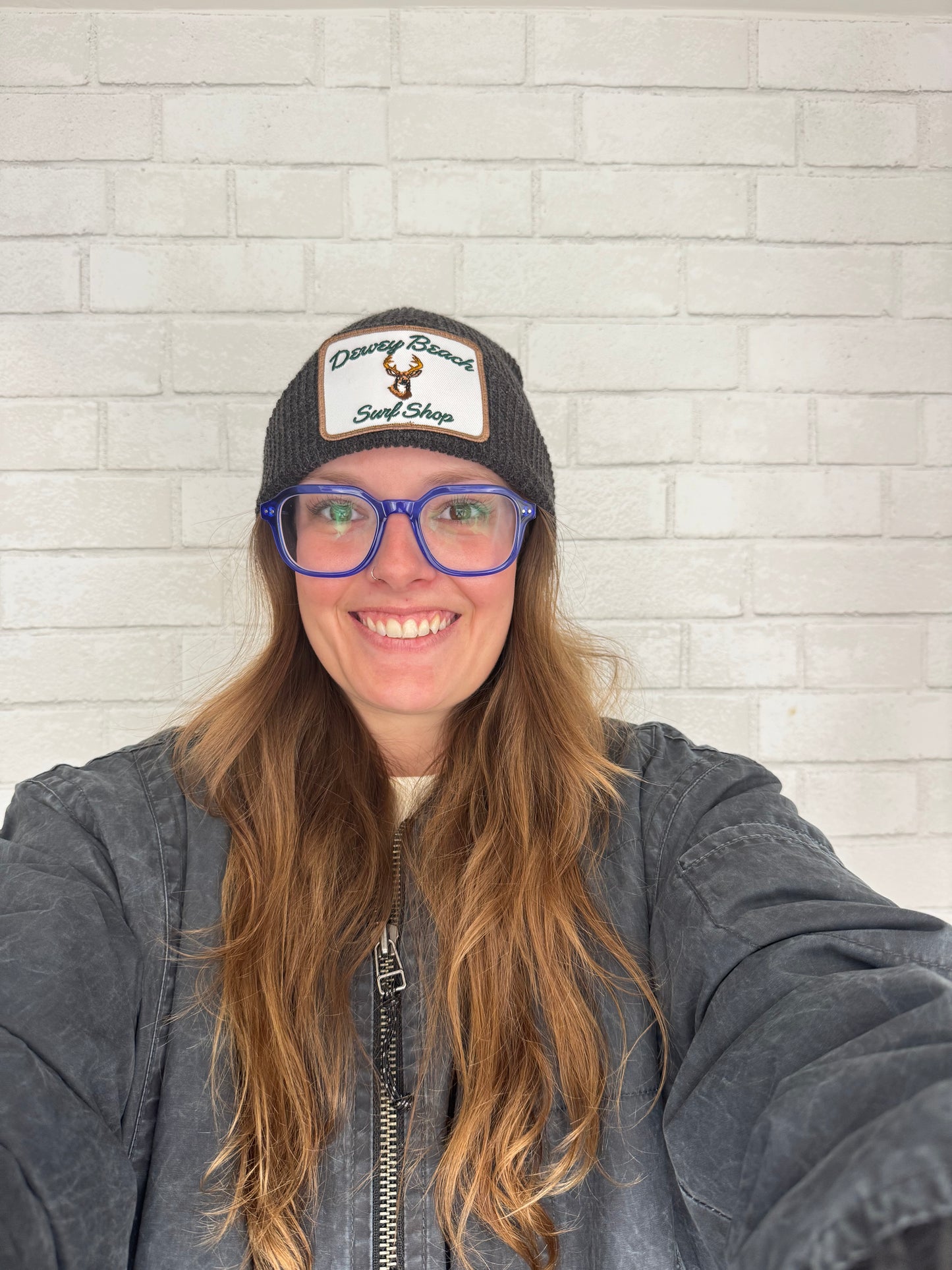 Deer Logo Beanie- Charcoal