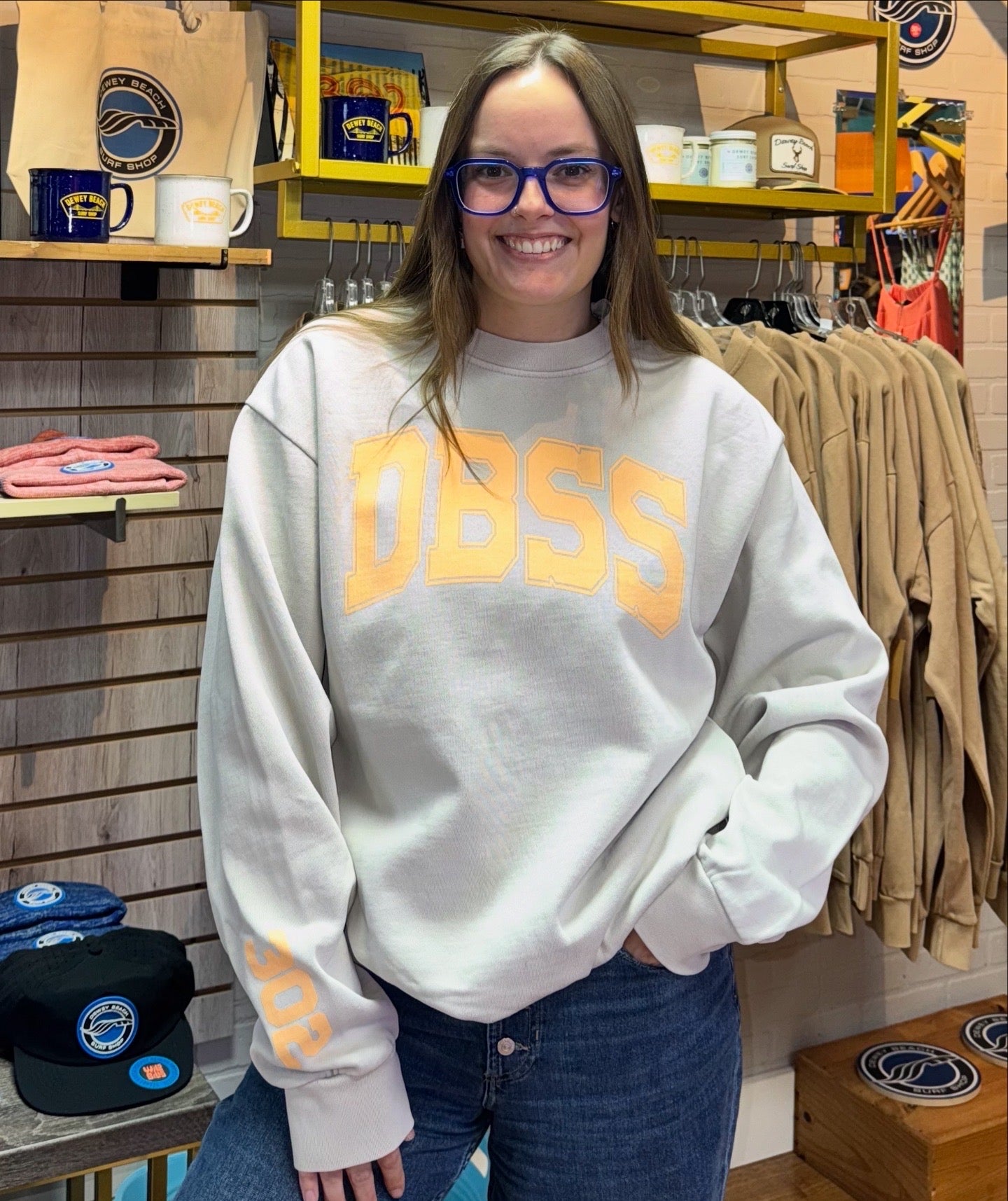 DBSS 302 Crewneck- Peach on Lunar