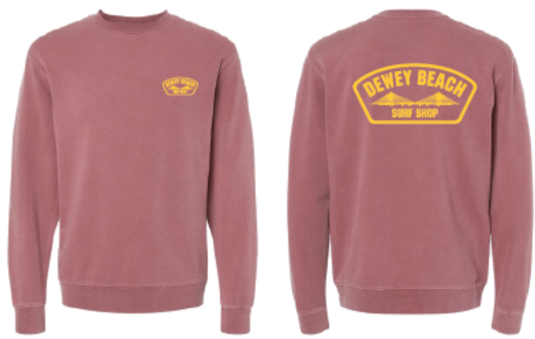 Bridge Logo Crewneck- Light Maroon