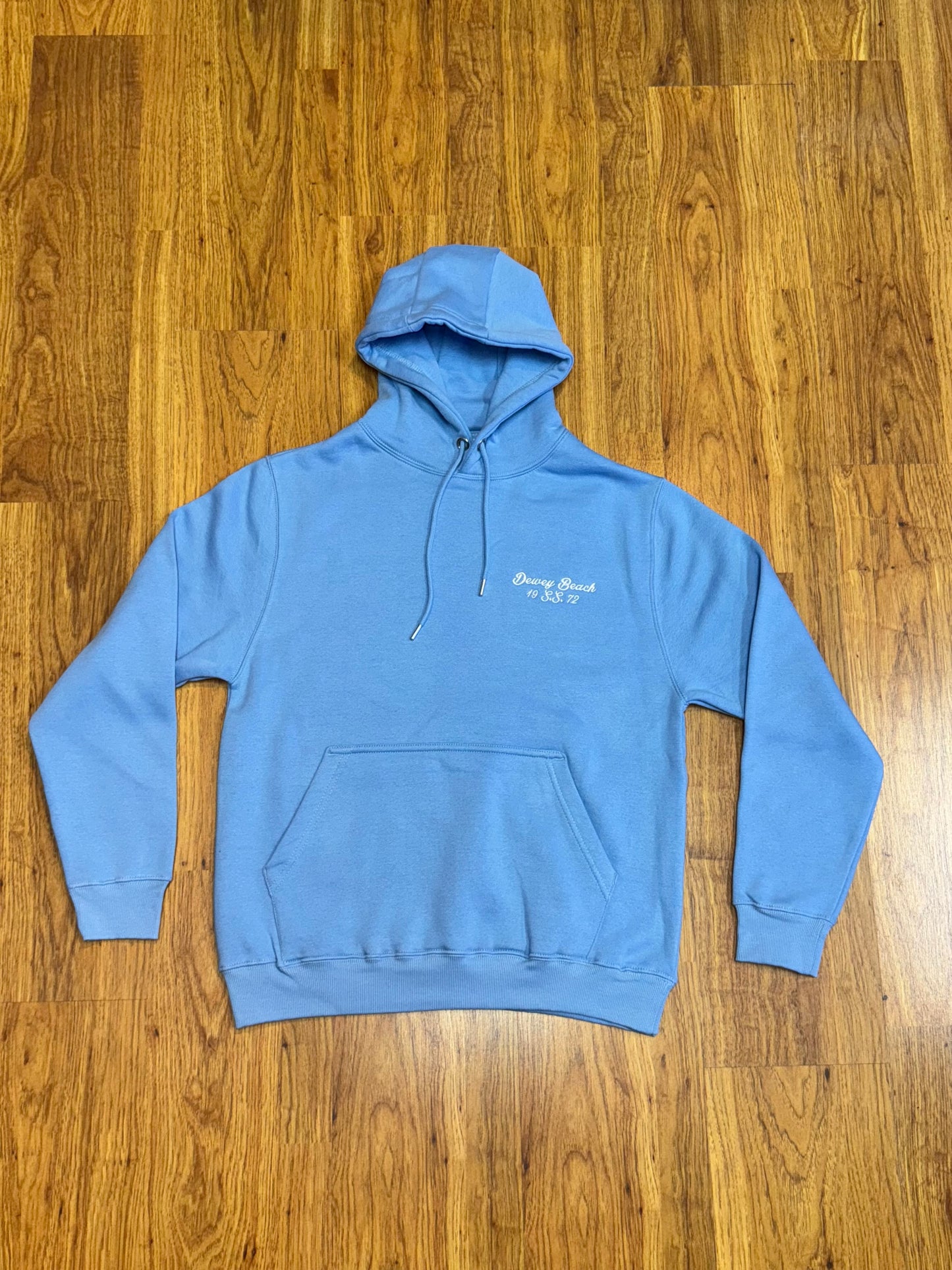 Dewey Beach S.S. Hoodie- Sky Blue
