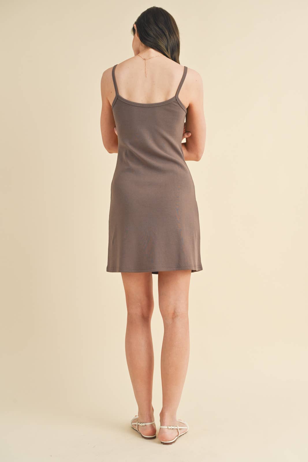 Cami Ribbed Knit Mini Dress