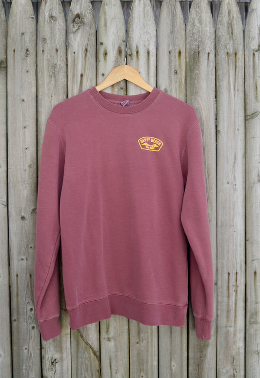 Bridge Logo Crewneck- Light Maroon