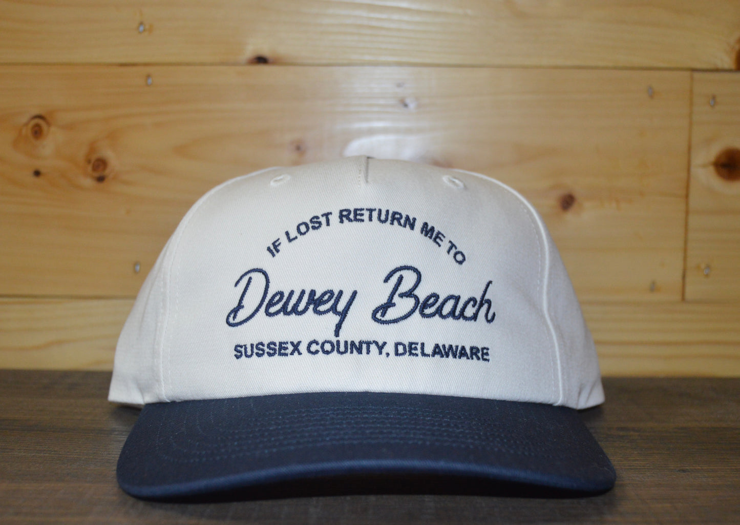Cream/Navy Return Me To Dewey Hat