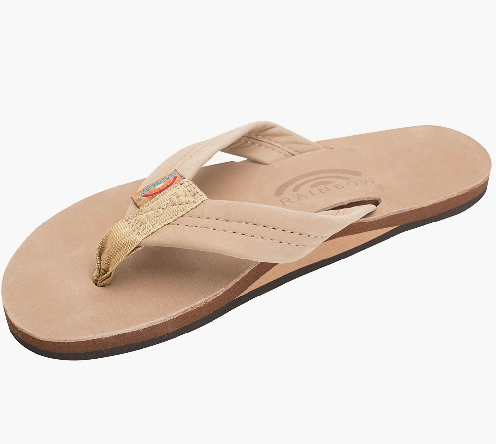 Men's Premier Leather Sierra Brown Single Layer Arch Rainbows