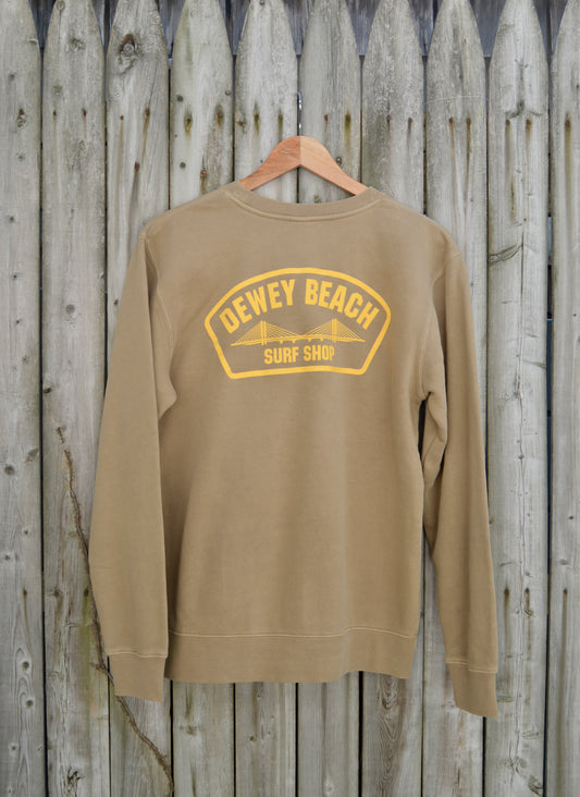 Bridge Logo Crewneck- Sand