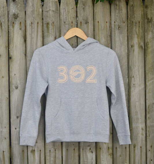 Youth 302 Hoodie- Heather Grey