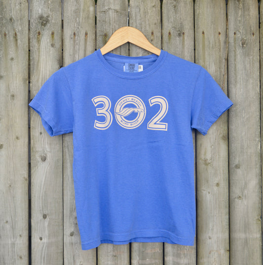 Youth 302 Tee- Flo Blue