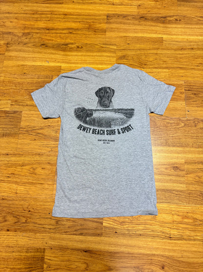 Dewey Dog Tee- Grey