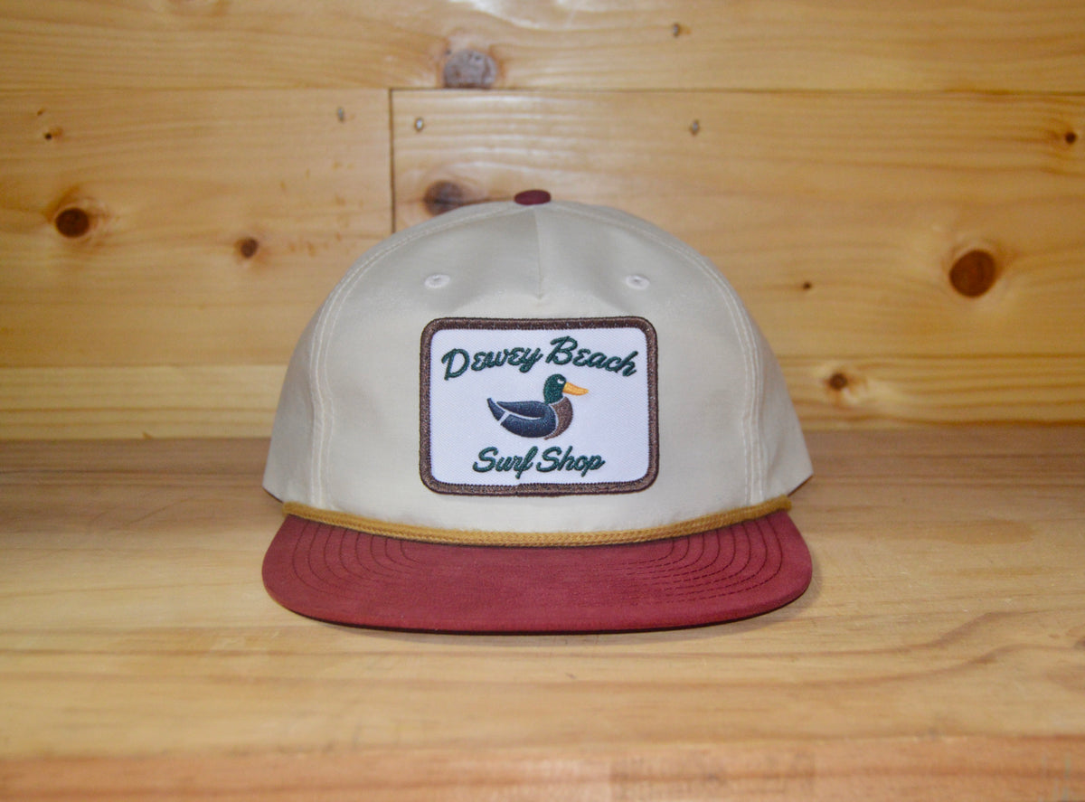 Cream/Maroon/Gold Rope Duck Hat