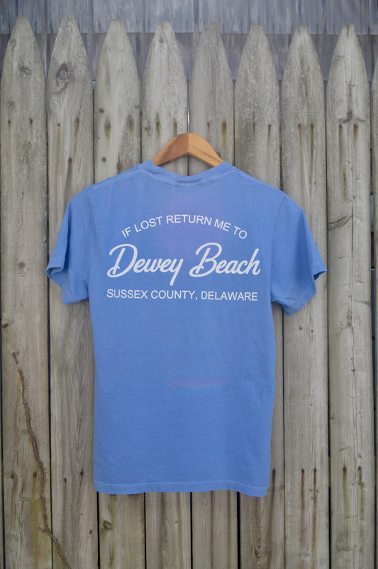Return Me To Dewey Tee- Denim