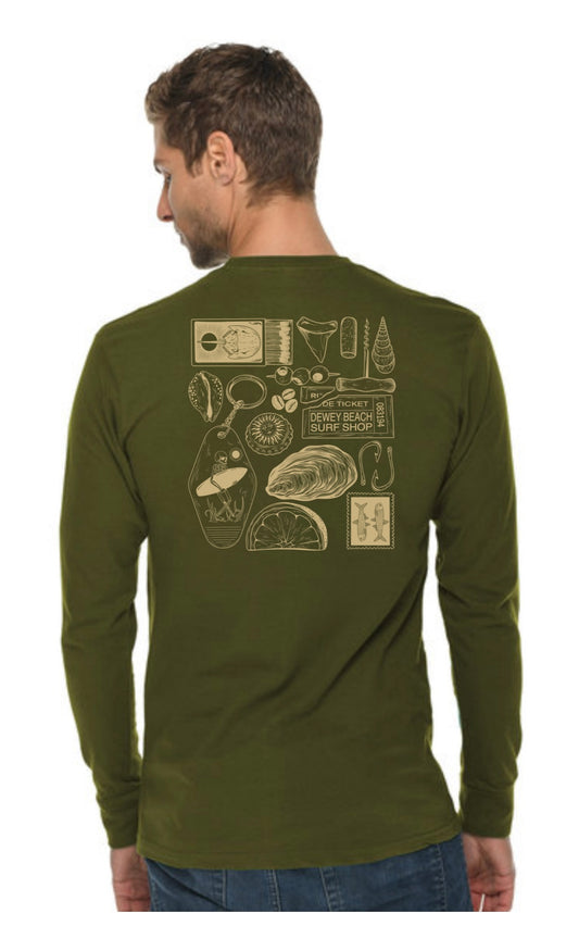 Morgan Collage Longsleeve- Army Green