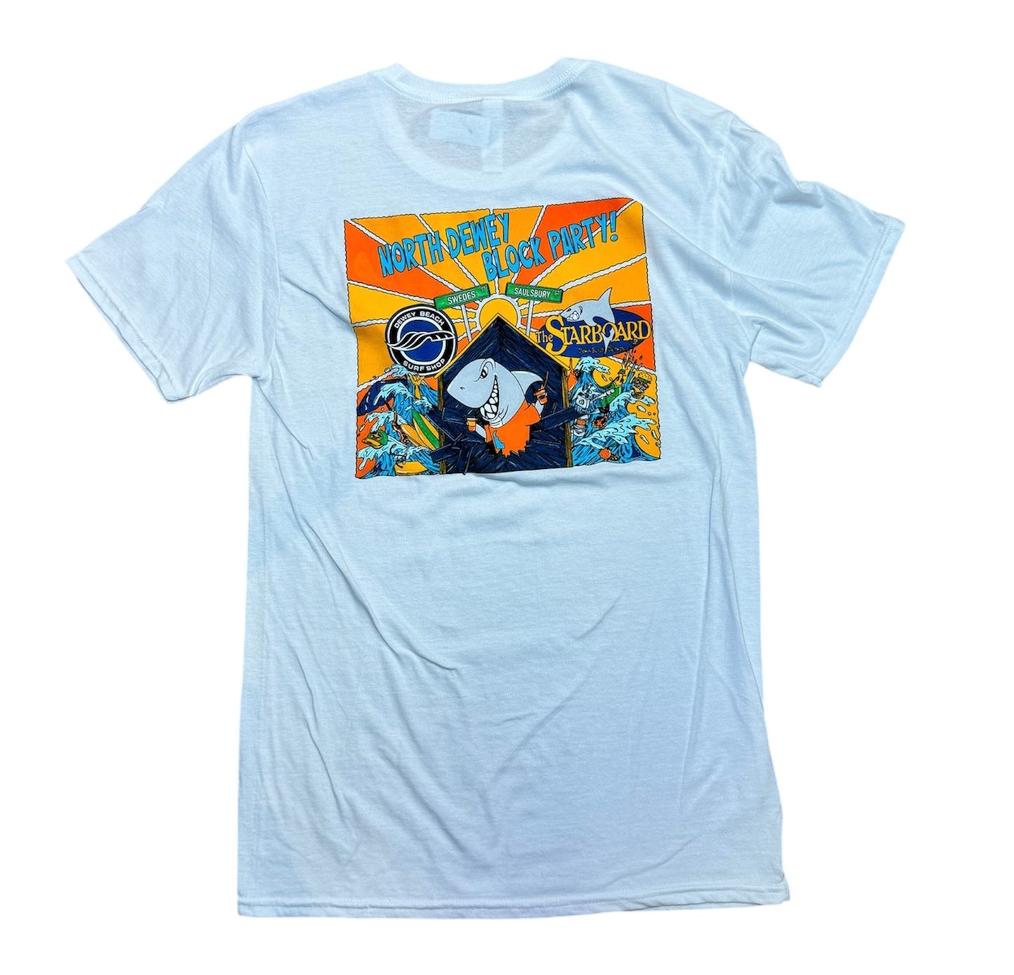 Block Party Tee- Baby Blue