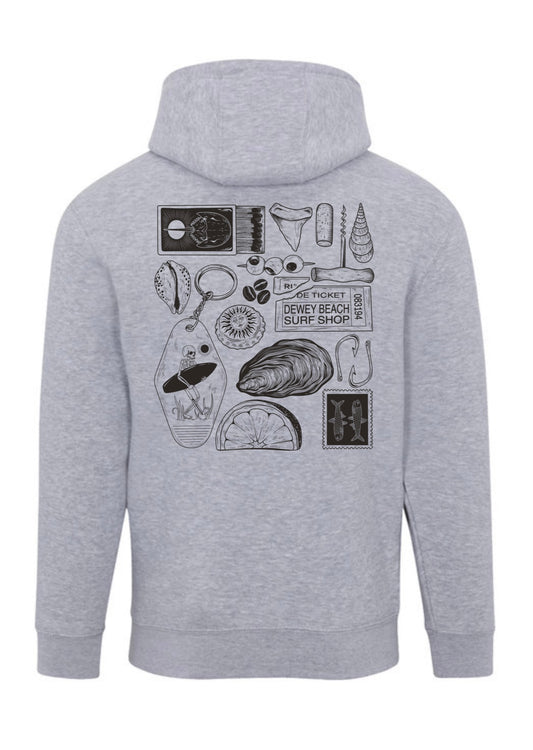 Morgan Collage Hoodie- Grey