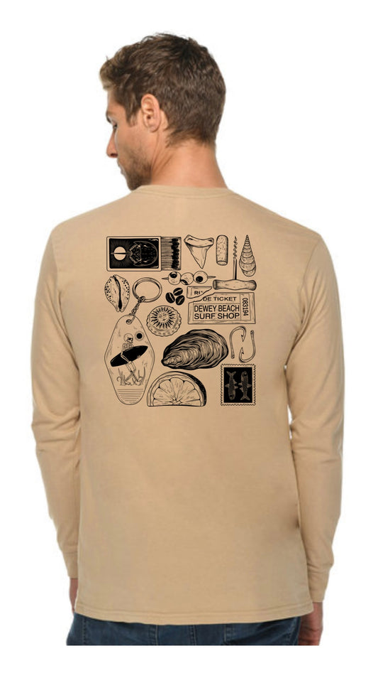 Morgan Collage Longsleeve- Sand