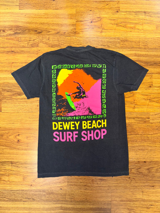 Neon Retro Tee- Charcoal