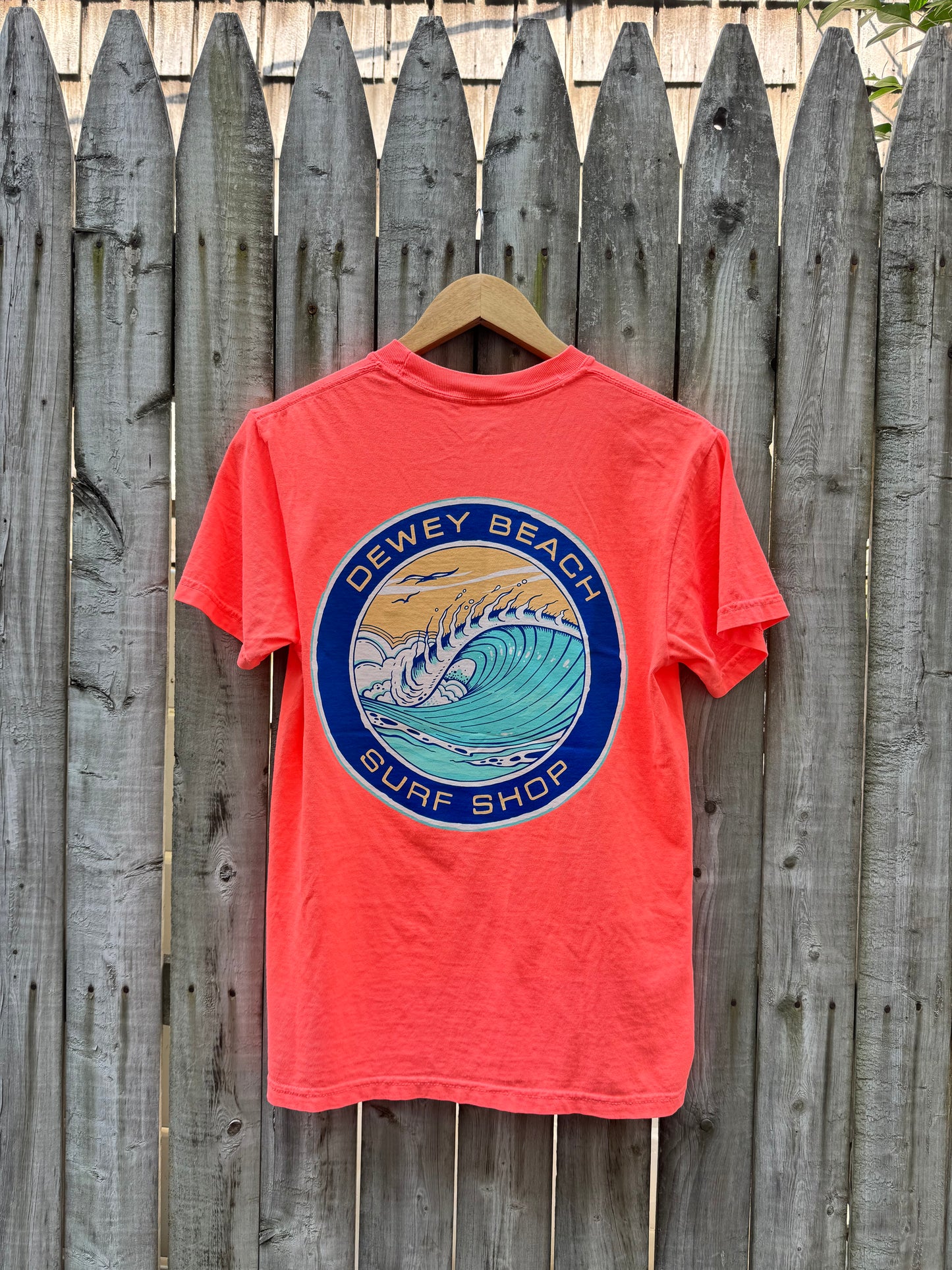 New Wave Tee- Coral