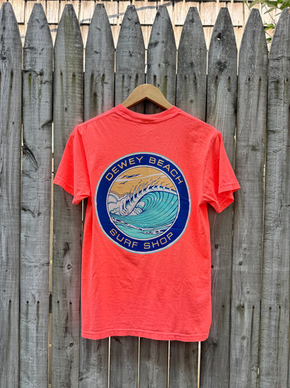 New Wave Tee- Coral