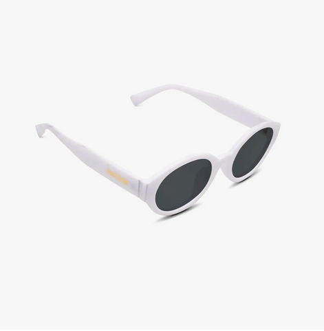 Atypical Sunnies- Matte White/Black Lens
