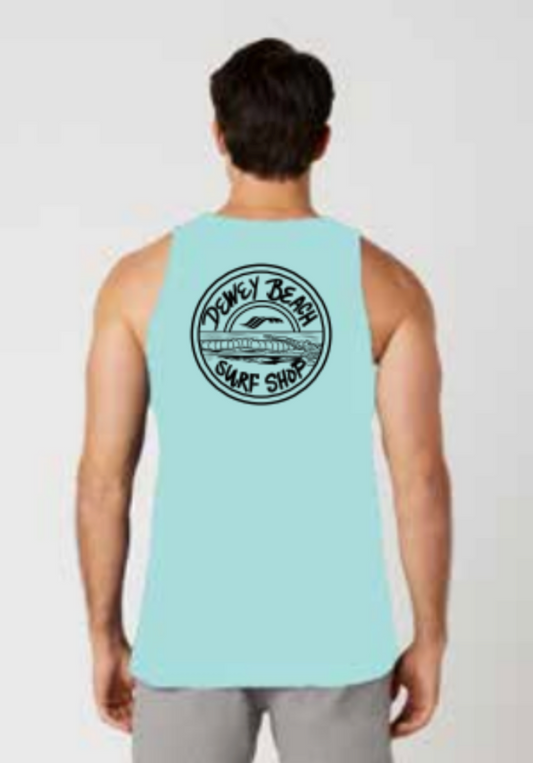 Laura Logo Tank- Seafoam