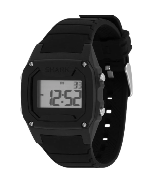 Shark Watch Black Silicone