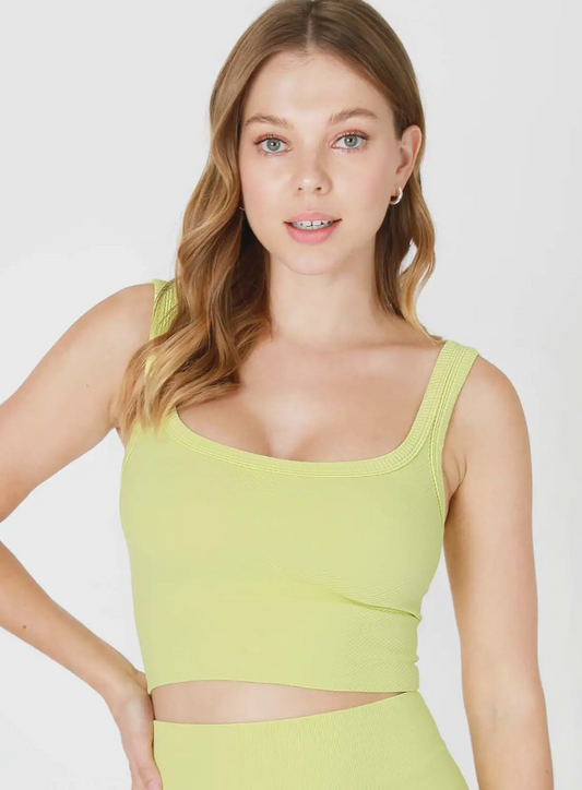 Lemonade Ribbed Crop