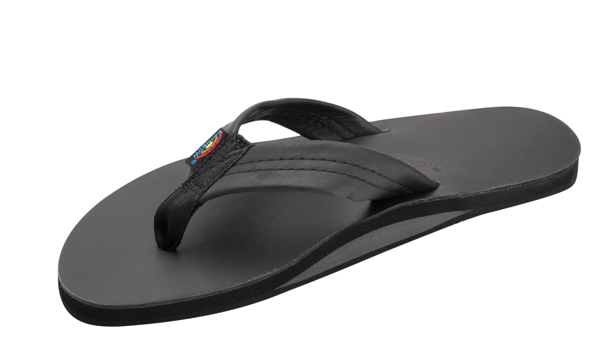 Ladies Premier Leather BLACK Single Layer Arch Rainbows
