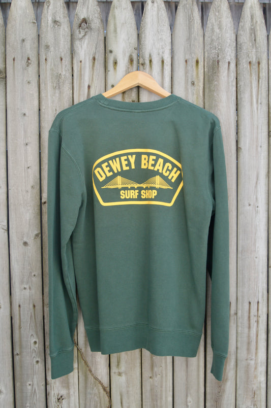 Bridge Logo Crewneck- Alpine Green