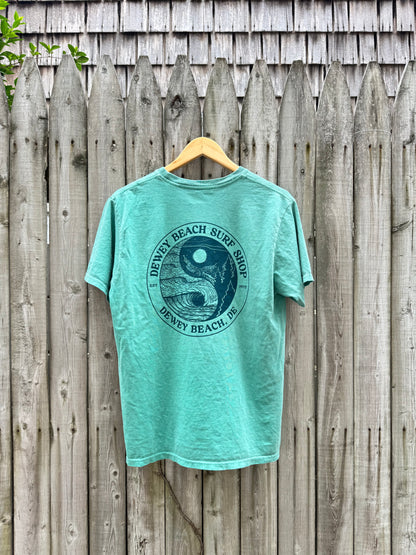 Yin Yang Tee- Aqua