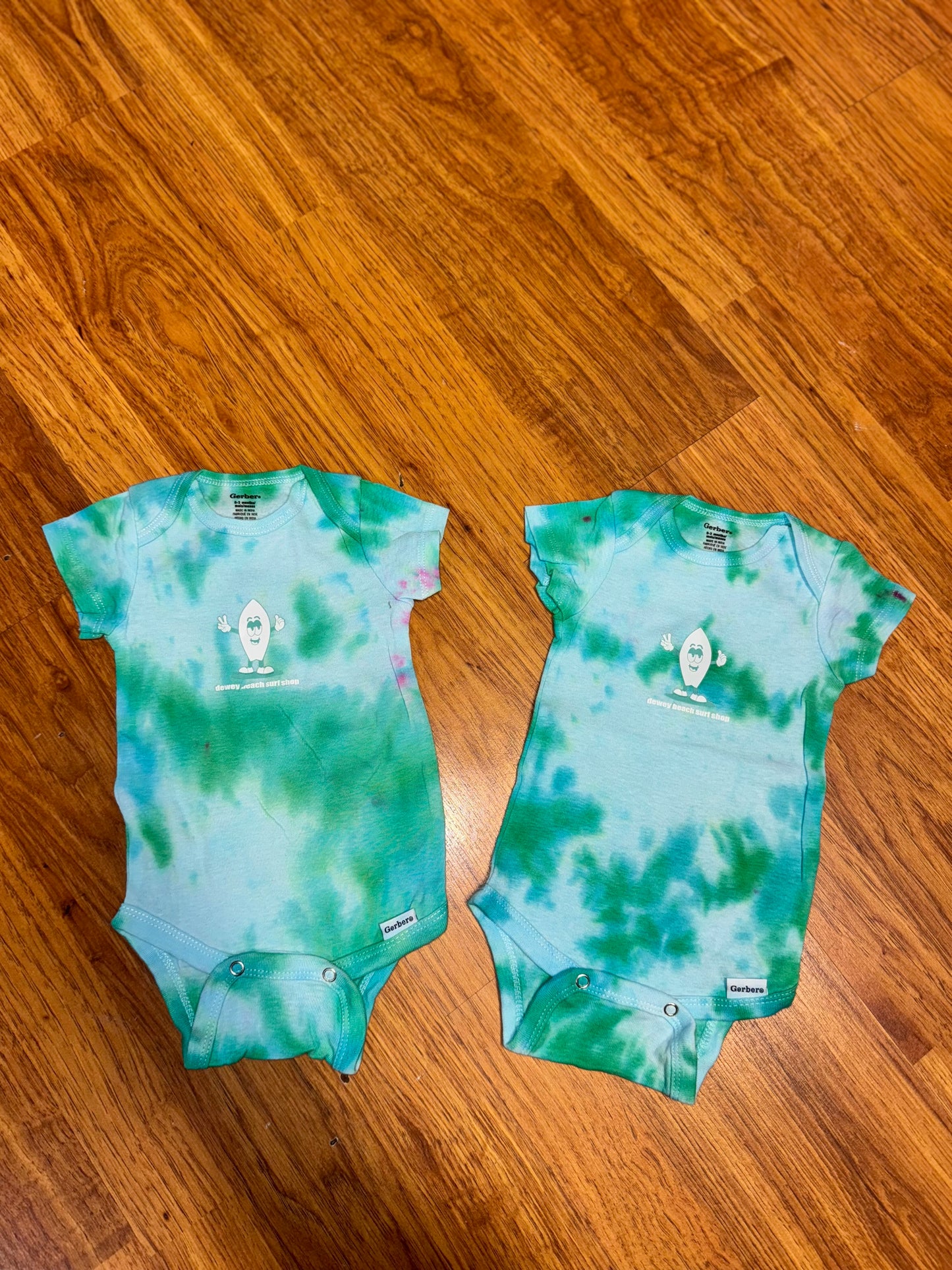 Baby Onesie- Green/Blue/Pink Tie Dye