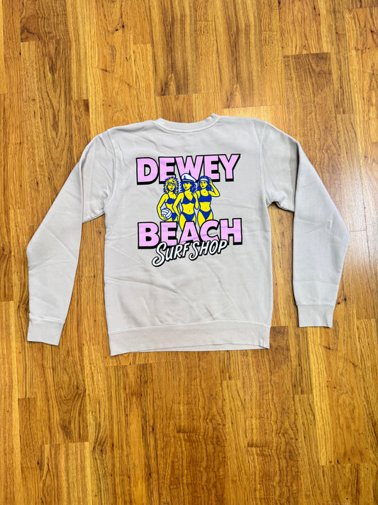 Beach Babes Crewneck- Ivory