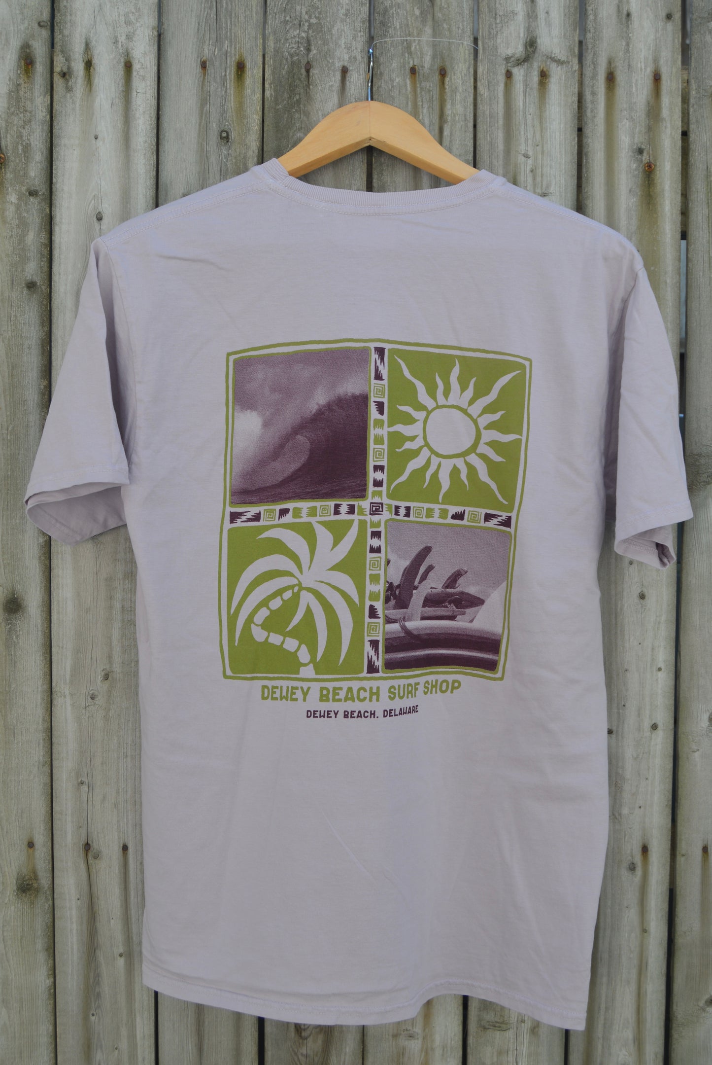 Beach Puzzle Tee- Lilac Marble