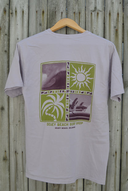 Beach Puzzle Tee- Lilac Marble