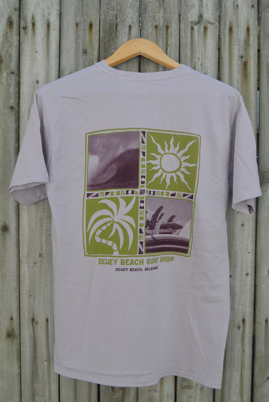 Beach Puzzle Tee- Lilac Marble