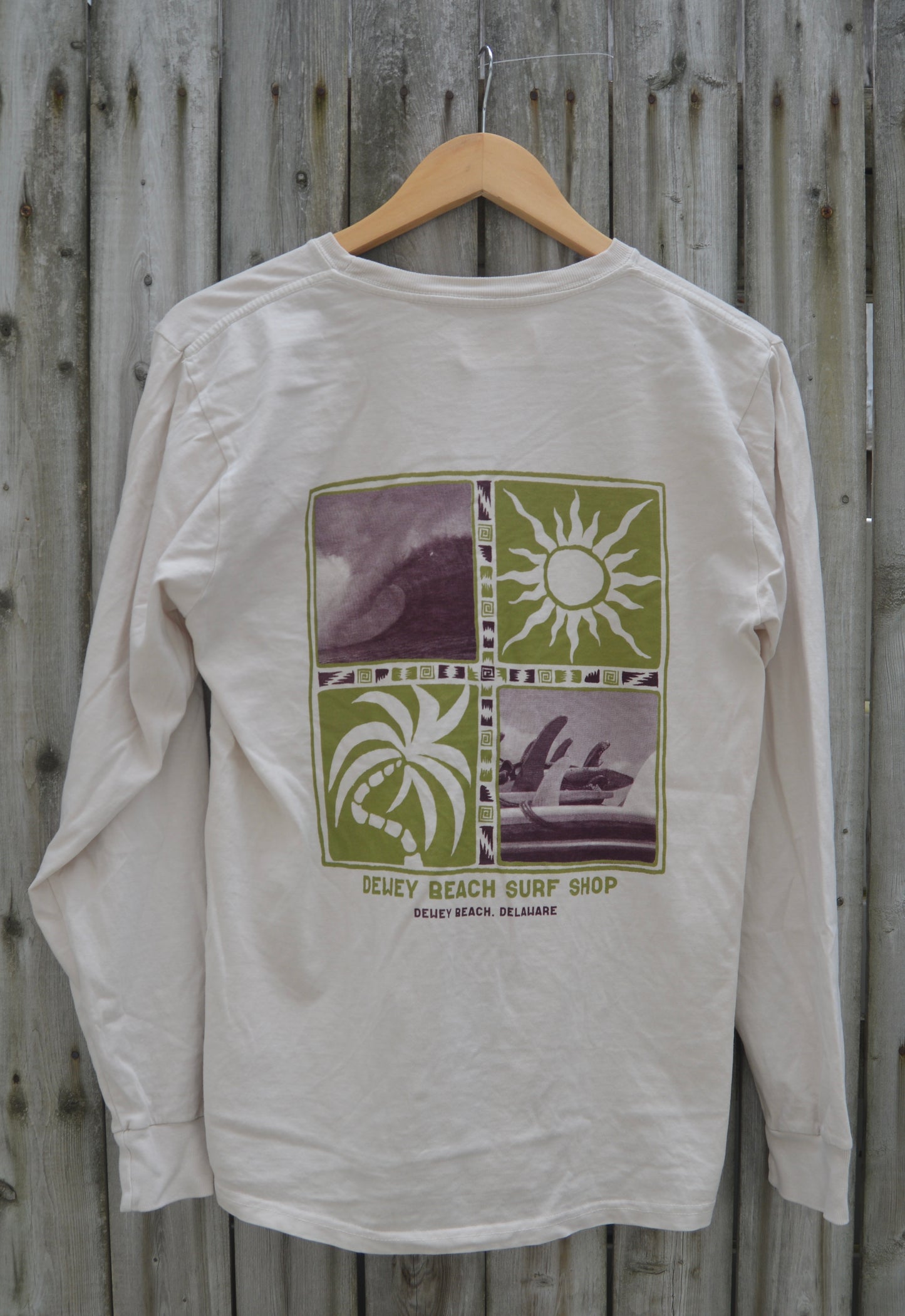 Beach Puzzle Long Sleeve- Cappucino