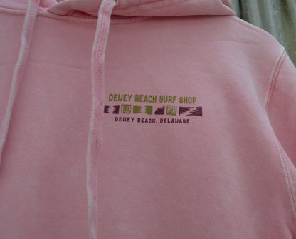 Beach Puzzle Salt Wash Hoodie- Rose