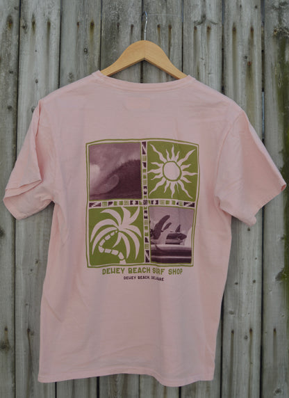 Beach Puzzle Tee- Shell Pink